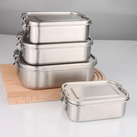Leakproof Eco-Friendly 304 Stainless Steel Food Storage Lunch Box for Adults and Kids
