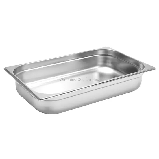 Factory Low Price Stainless Steel Food Gastro Norm Gn Pan Container Tray with Silicone Lid for Restaurant Hotel Kitchen Commercial Catering Equipment