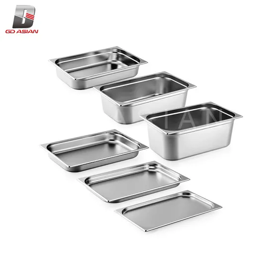 Standard 20-200mm 1/1, 1/2, 1/3, 1/4, 1/9, 2/3 Gastronorm Food Container Gn Pan