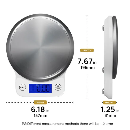 5kg Capacity Electronic 5kg 1g Division Weighing Kitchen Scale Platform Scale