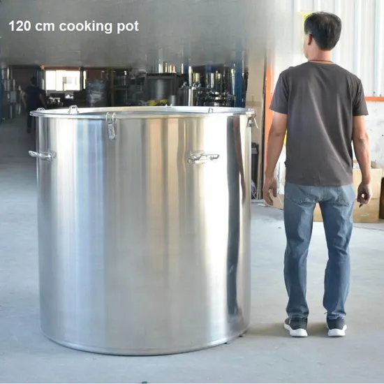 OEM Manufacturer Stainless Steel 120 Cm Cooking Pot