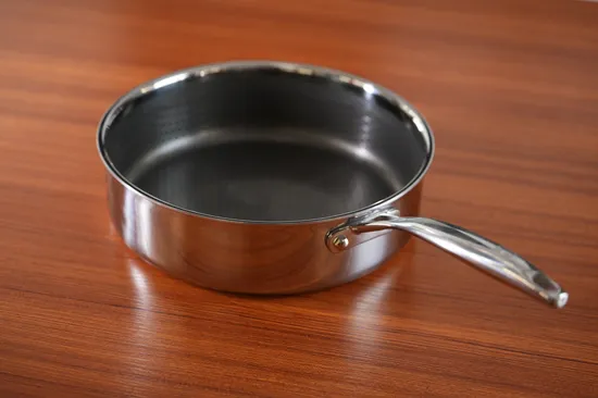 New Arrival 26cm Tri-Ply Stainless Steel Non-Stick Honey Comb Saute Pan Cookware