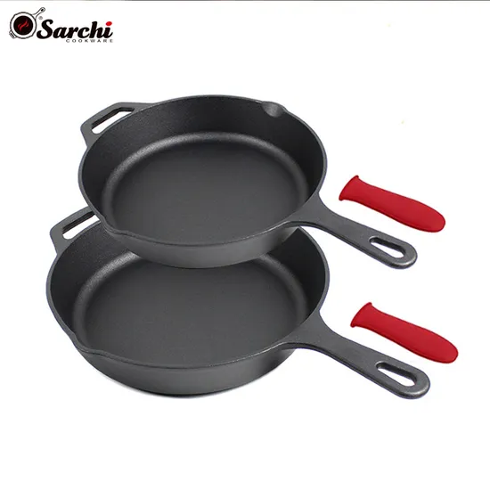 Heat-Resistant Kitchen Pre-Seasoned Anti-Rust Fry Pan Nitriding Cast Iron Skillet Pan
