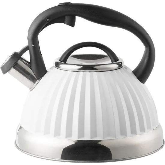 Striped Whistle Kettle Creative White Large Capacity 3.5L