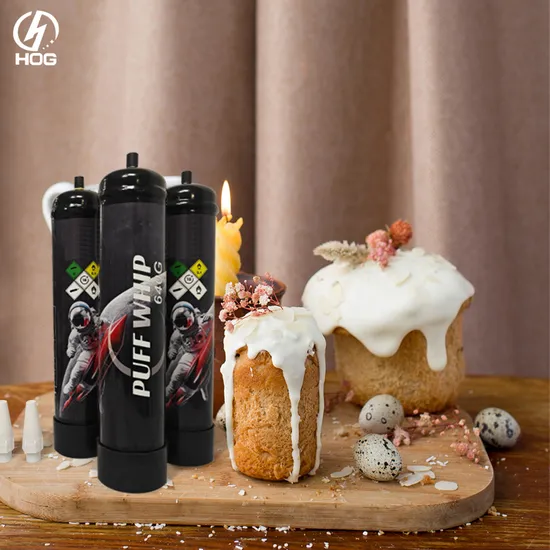 Okwhip Factory Stock Carbon Steel Cylinder Whipped Cream Charger 0.95L Tank Aluminum Cylinder Fastgas 640g Cream Charger