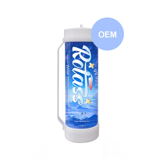 Large Size 3.3L Nitrous Oxide Gas Cylinder Un1070 Bulk Buy 2000g N2o Gas Cartridge Whip Cream Charger