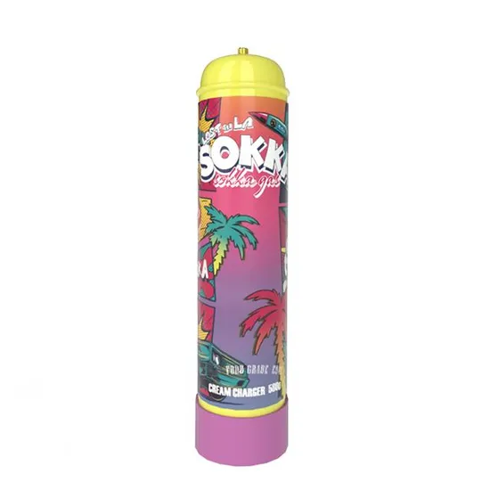 Sokka E942 99.95% Purity 1L N2o Cartridge OEM Nitrogen Oxide Canister Whipped Cream Charger for 615g Gas Supplier