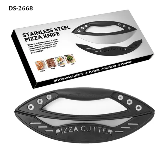 Ds-2668 High Quality Pizza Knife Ecofriendly Stainless Steel Baking Tool Pizza Cutter