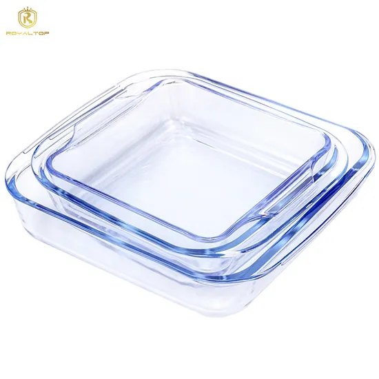 Kitchen Rectangular Square High Borosilicate Glass Baking Tray