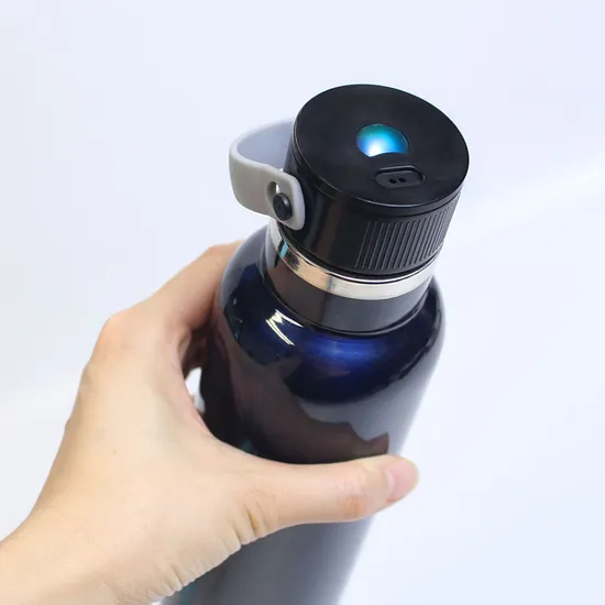 UV LED Sterilization Double Wall Stainless Steel Vacuum Water Bottle with Handle