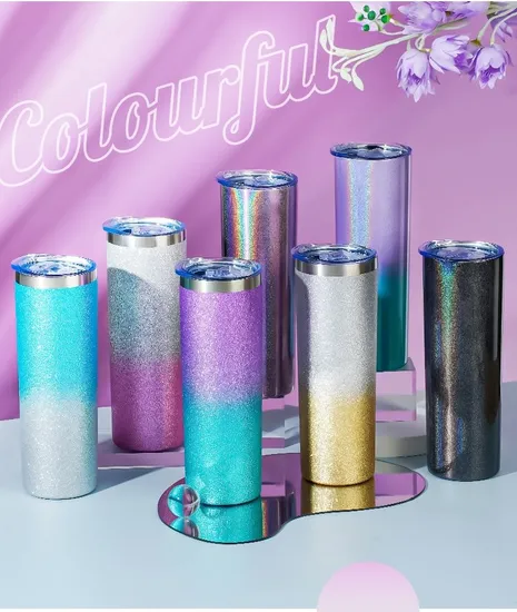 20 Oz Straight Skinny Sublimation Tumblers Double Wall Coffee Cup Insulation Vacuum Sublimation Blanks Skinny Tumbler