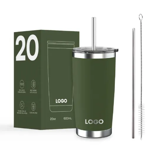 Wholesale 20oz 30oz Tumbler with Lid and Straw 304 Stainless Steel Vacuum