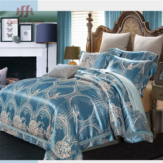 High Quality Quilt Luxury Jacquard Polysilk Bed Sheet Comforter Duvet Cover Bed Sheet