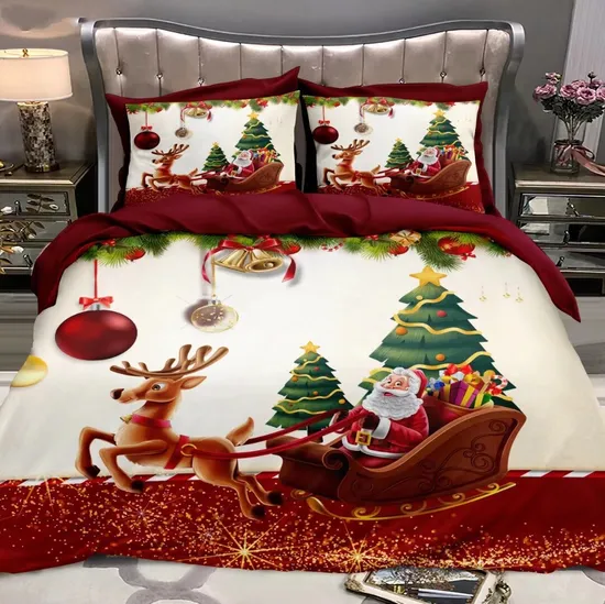 Polyester Festive Christmas-Themed Bedding for Cozy Nights