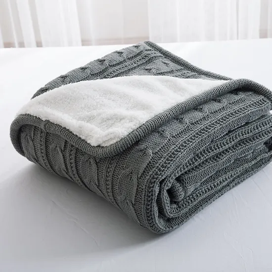 Dyed One Side Brushed Sherpa Faux Fur Sherpa, Fleece, Waterproof Bonded Printed Polyester Fleece Blanket