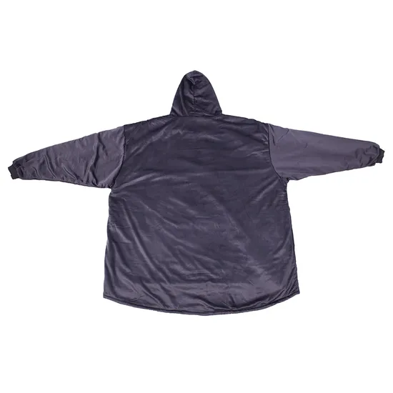 Adult Custom Logo Oversized Microfiber Super Soft Warm Sherpa Hoodie Wearable Blanket