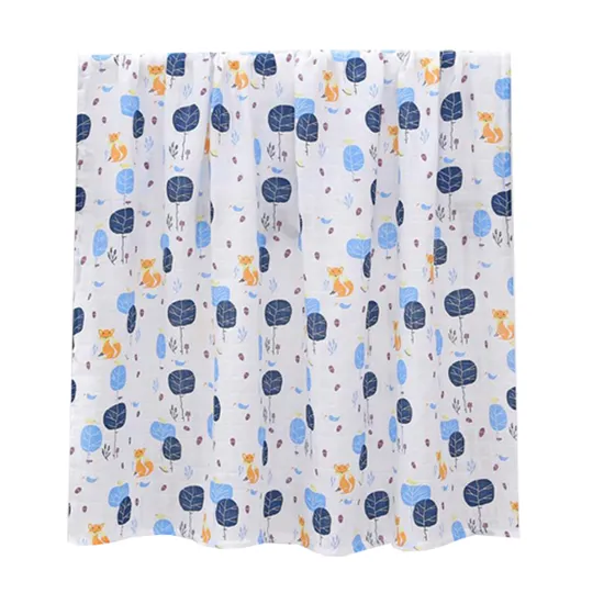 Factory Custom Bamboo Swaddle Muslin Blankets Baby Blanket Organic Cotton with 100% Safety