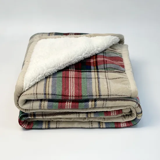Classy Vintage Thick Soft Luxury Blanket Custom Print Double Layer Blankets with Logo Fleece