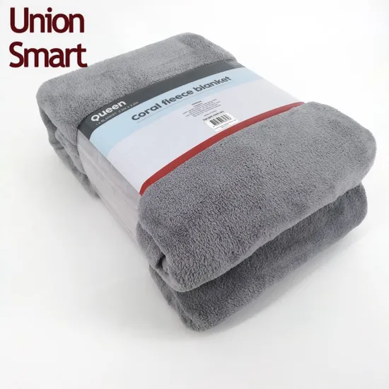 Super Soft Solid Coral Fleece Blanket