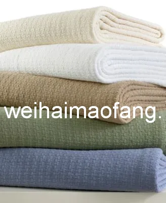 Ring Spun 100%Cotton Waffle Cellular Blanket