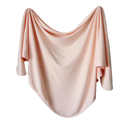 Newborn Stretchy Swaddle and Hat Set Comfortable Knit Bamboo Wearable Baby Blanket