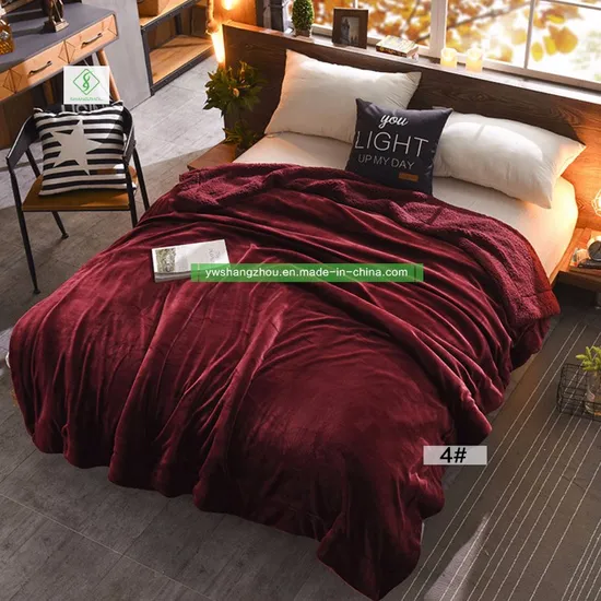 Winter Two Layer Flannel Sherpa Thickened Soft Quilt Blanket