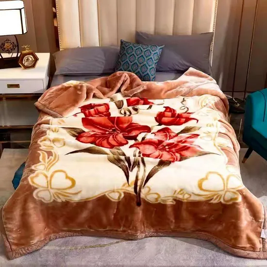 Manufacturer Direct Wholesale Super Soft 100% Polyester Raschel Mink Blanket Digital Printed World Queen Cartoon Throws Knitted