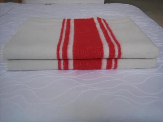 Lower Price Top Quality Heated Soft Military Wool and Polyester Relief Blanket