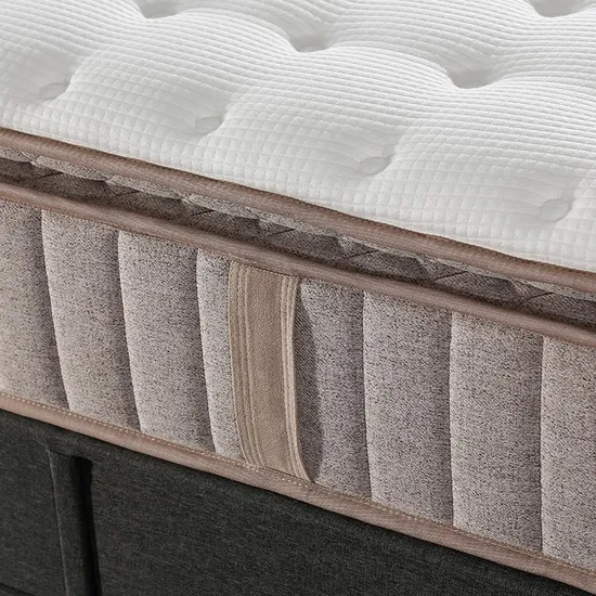 OEM Luxury Pillow Top Hotel King Queen Size Bed Sponge Memory Foam Roll up in a Box Pocket Spring Mattress