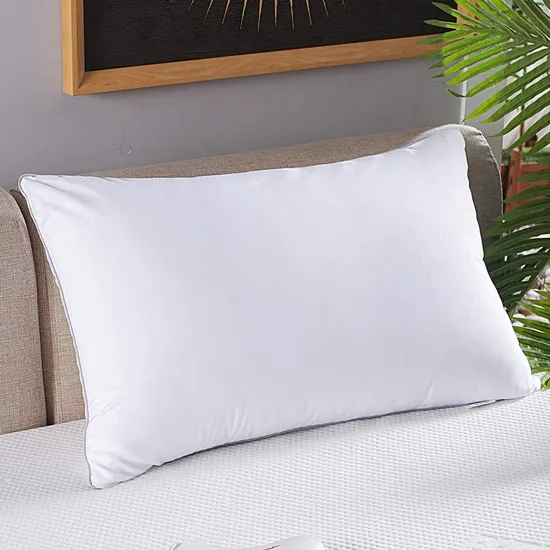 Cheapest Anti-Bacteria Anti-Mite Microfiber Fabric with 7D Hollow Gel Fiber Filled Hospital Bed Neck Pillow