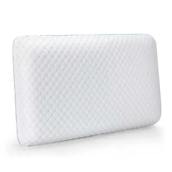 Soothing and Cooling Mattress Topper Ventilated Design Soft Flocking Pillow