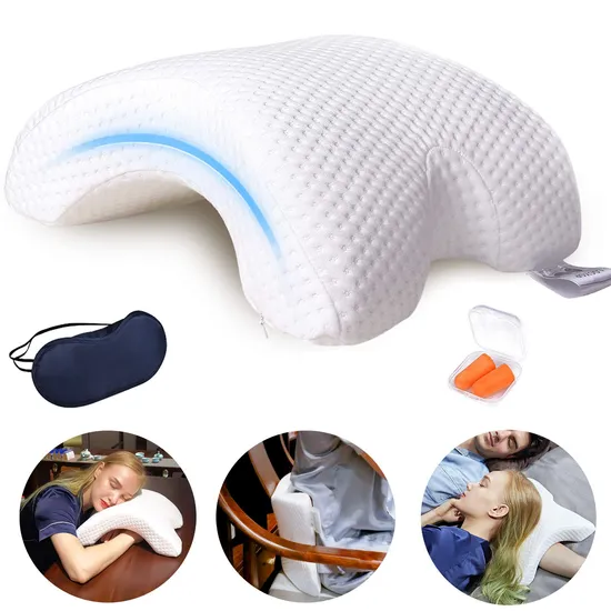 Sleeping Arm Rebound Pressure Cuddle Memory Foam Travel Arched U Pillow