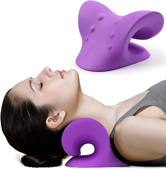 2023 Hot Sale Neck Pain Office Driver Teacher Relax Hard Message PU Cushion Traction Pillow for Relieve Fatigue