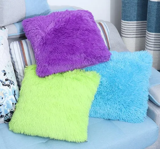 PV Plush Throw Pillow Cushion