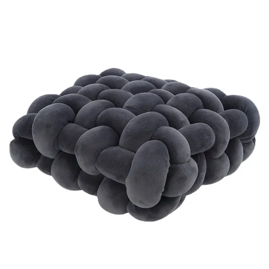 Scandinavian Ins Pillow Square Woven Chair Cushion Sofa Backrest Plush Cushion