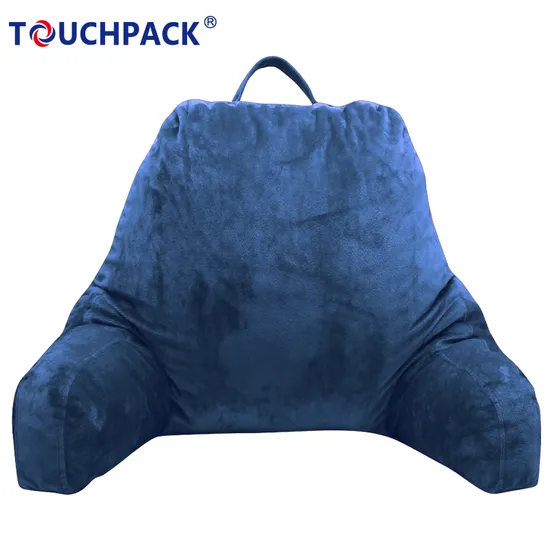 Comfortable Shredded Memory Foam Filling Large Adult Backrest Lounge Rest Reading Pillow with Arm