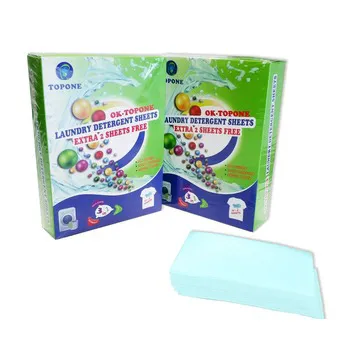 Topone Clothes Cleaning Sheet Long Effective Laundry Detergent Clips