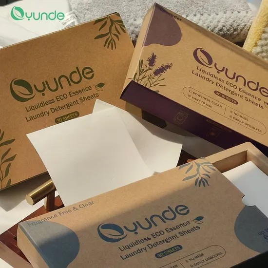 Private Label Various Fragrances Biodegradable Water-Saving Laundry Detergent Sheets