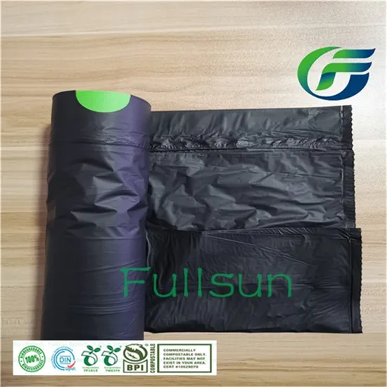 Biodegradable Drawstring Trashbag Handbag Home DIN En13432 Composting Garbage Bag