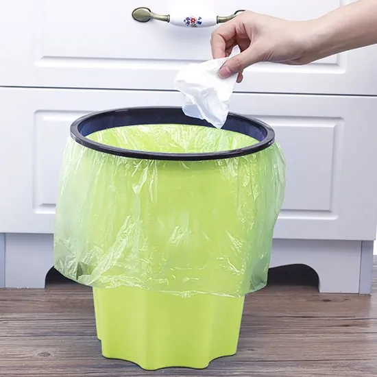Heavy Bearing Large Flat Black Household Kitchen Bin Liner Garbage Bag Trash Bags