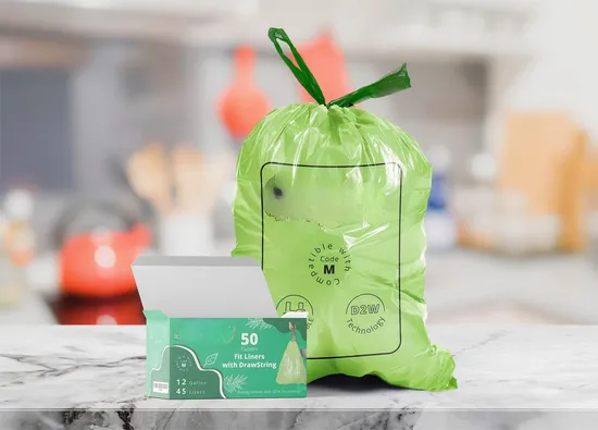 Heavy Duty Biodegradable Tall Kitchen D2w Technology Custom Fit Garbage Trash Bag