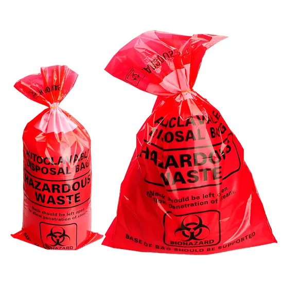High Temperature Resistance Biohazard Garbage Bag Biohazard Disposable Medical Waste Bags PP Autoclavable Bag