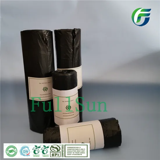 100% Biodegradable Garbage Trashbin/Can Kitchen Compostable Packaging Bag Custom Printed Handbag Plastic Bag