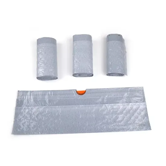 Factory Disposable PE Custom Logo Drawstring Draw String Plastic Garbage Trash Bag
