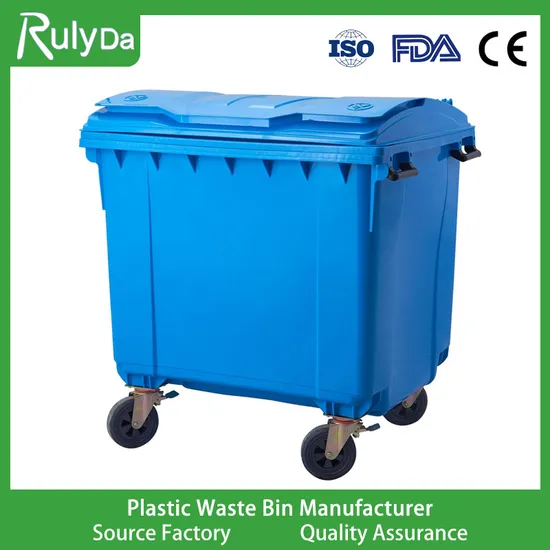 1100L Capacity Custom Color Heavy Duty Outdoor Public Hotel Recycle Pedal HDPE Dustbin Plastic Wheel/Wheelie/Rubbish/Waste/Garbage/Trash Bin in Food Industry