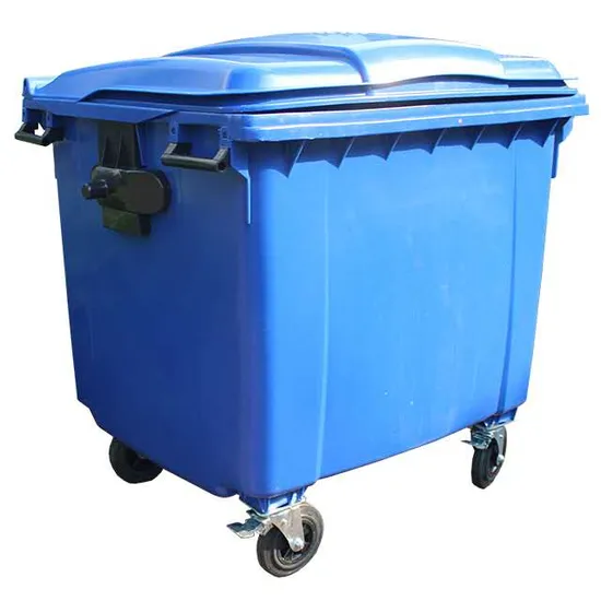 1100 Liter Outdoor Large Four Wheels Plastic Dustbin Mobile Waste Garbage Bin
