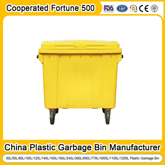 Plastic Rubbish Bin 1100L HDPE Material Eco Friendly Plastic Trash Can with High Quality Plastic Garbage Container