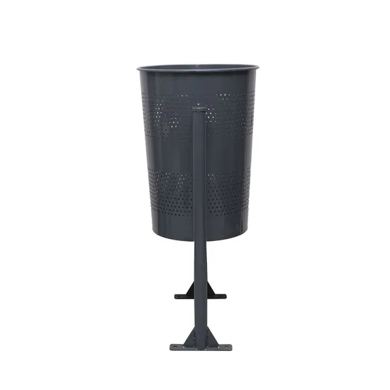 Outdoor Public Cleaning Equipment Street Parks Commercial Metal Steel Garbage Litter Dustbin Can Bin