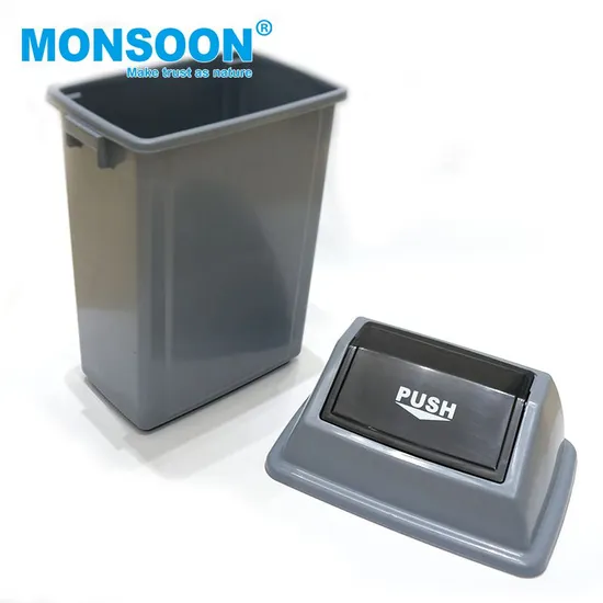 Household Indoor Cleaning Plastic Dustbin Single Square Waste Container Under Mount Drawer Slide Pull-out Kitchen Garbage Bin for Home