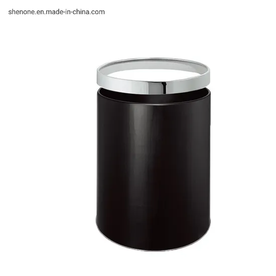 Shenone Hotel Room Use Rectangle Wastebin Stainless Dustbin 8L Trash Can